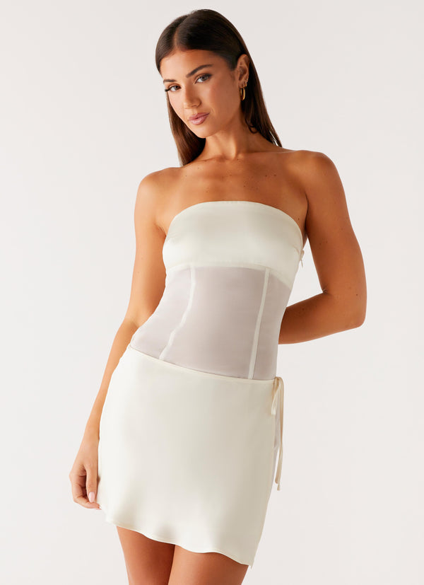 peppermayo Peppermayo Exclusive - Philomena Mini Dress - Off White