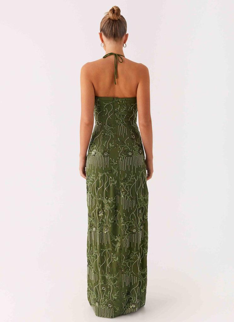 Peppermayo Peppermayo Exclusive - Phoenicia Beaded Maxi Dress - Khaki