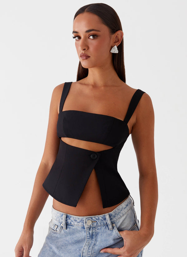 peppermayo Peppermayo Exclusive - Pia Cut Out Top - Black