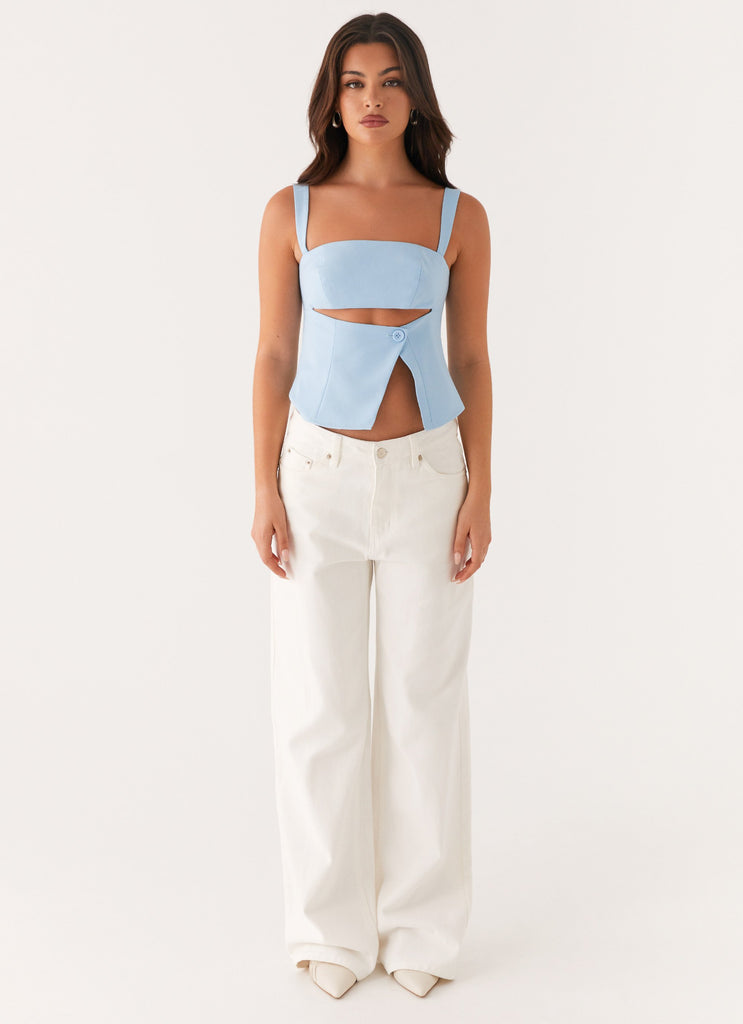 Peppermayo Peppermayo Exclusive - Pia Cut Out Top - Pastel Blue