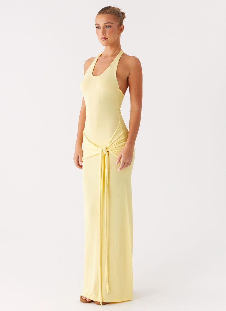Peppermayo Peppermayo Exclusive - Pina Colada Knit Maxi Dress - Yellow