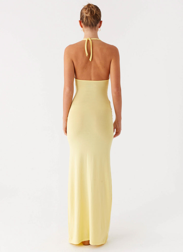 Peppermayo Peppermayo Exclusive - Pina Colada Knit Maxi Dress - Yellow