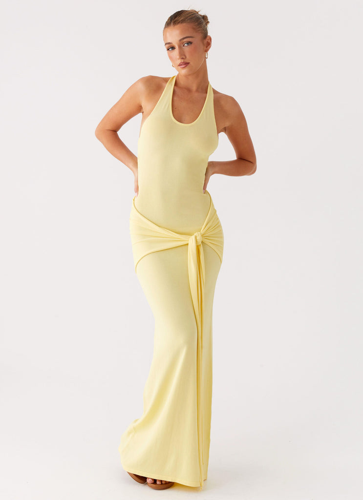 Peppermayo Peppermayo Exclusive - Pina Colada Knit Maxi Dress - Yellow