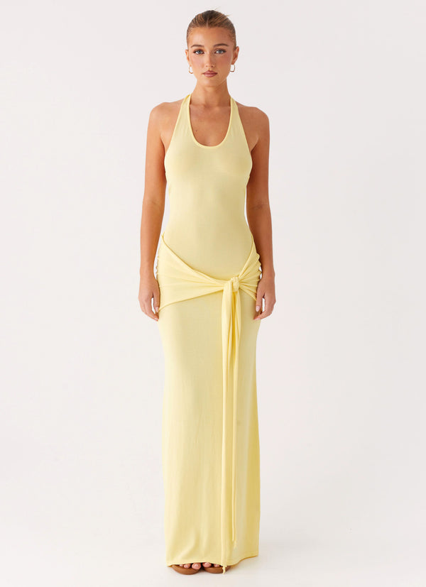 peppermayo Peppermayo Exclusive - Pina Colada Knit Maxi Dress - Yellow