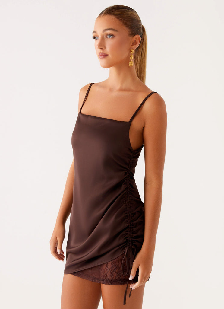 Peppermayo Peppermayo Exclusive - Piper Mini Dress - Chocolate