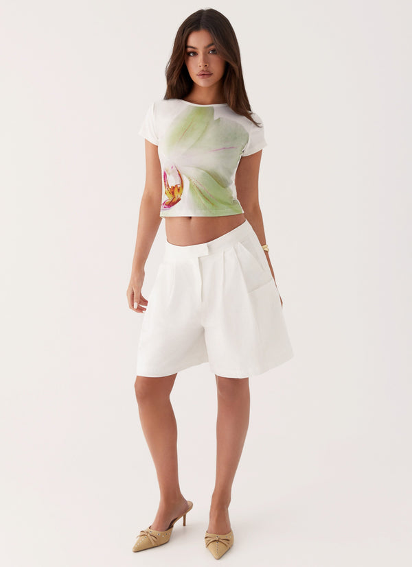 peppermayo Peppermayo Exclusive - Pistachio Lily Baby Tee - Green