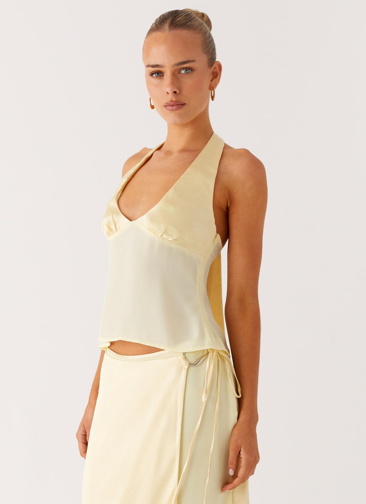 Peppermayo Peppermayo Exclusive - Pollie Halter Top - Yellow