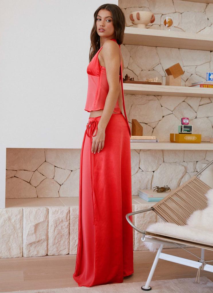 Peppermayo Peppermayo Exclusive - Pollie Wrap Maxi Skirt - Coral