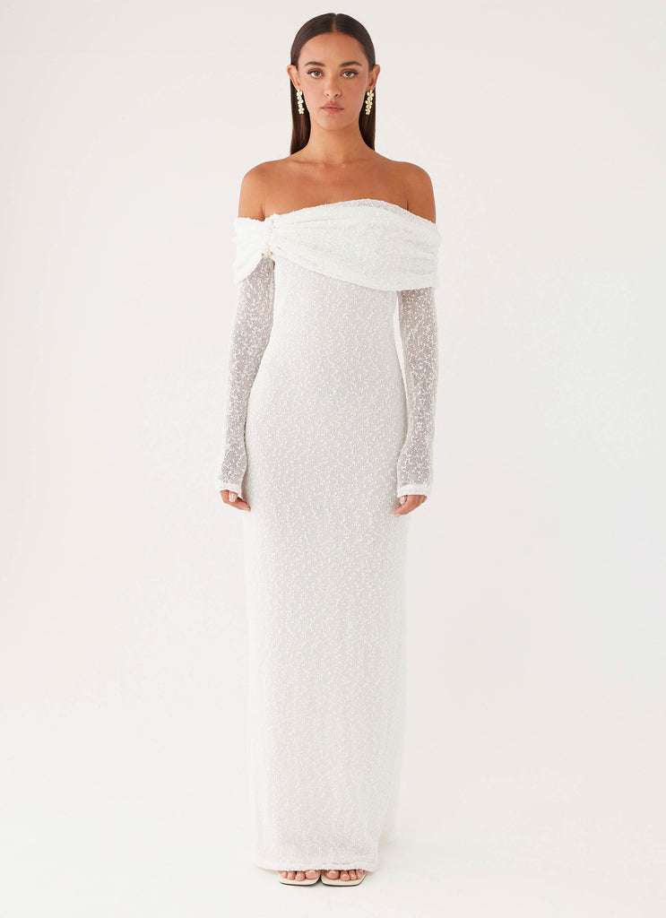 Peppermayo Peppermayo Exclusive - Pollyanna Knit Hardware Maxi Dress - Ivory