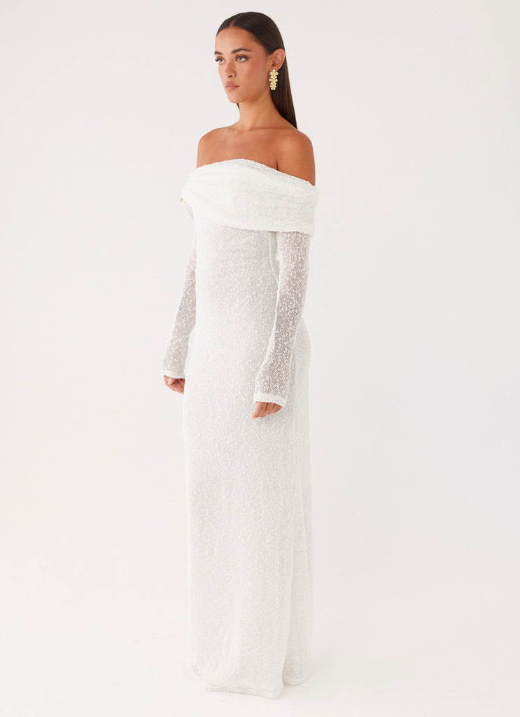 Peppermayo Peppermayo Exclusive - Pollyanna Knit Hardware Maxi Dress - Ivory