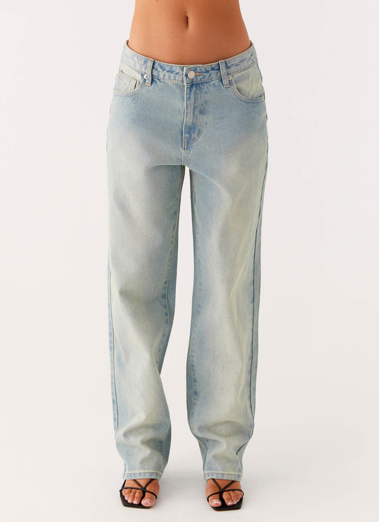 Peppermayo Peppermayo Exclusive - Poppy Low Rise Jeans - Vintage Denim