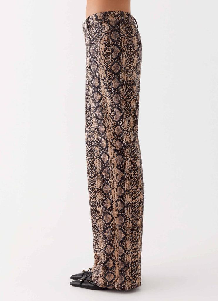 Peppermayo Peppermayo Exclusive - Presley Slim Fit Pants - Snake