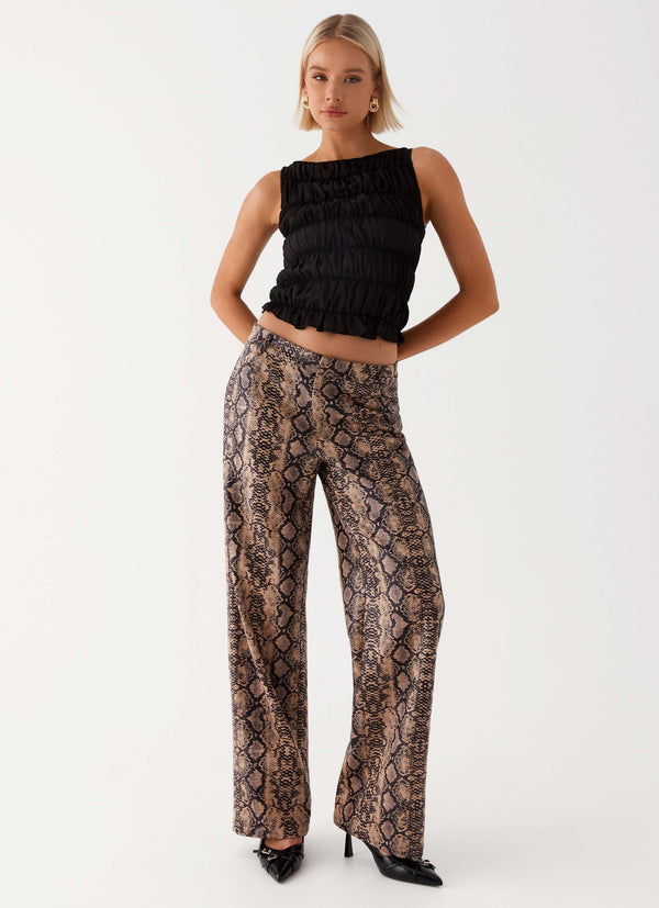 peppermayo Peppermayo Exclusive - Presley Slim Fit Pants - Snake