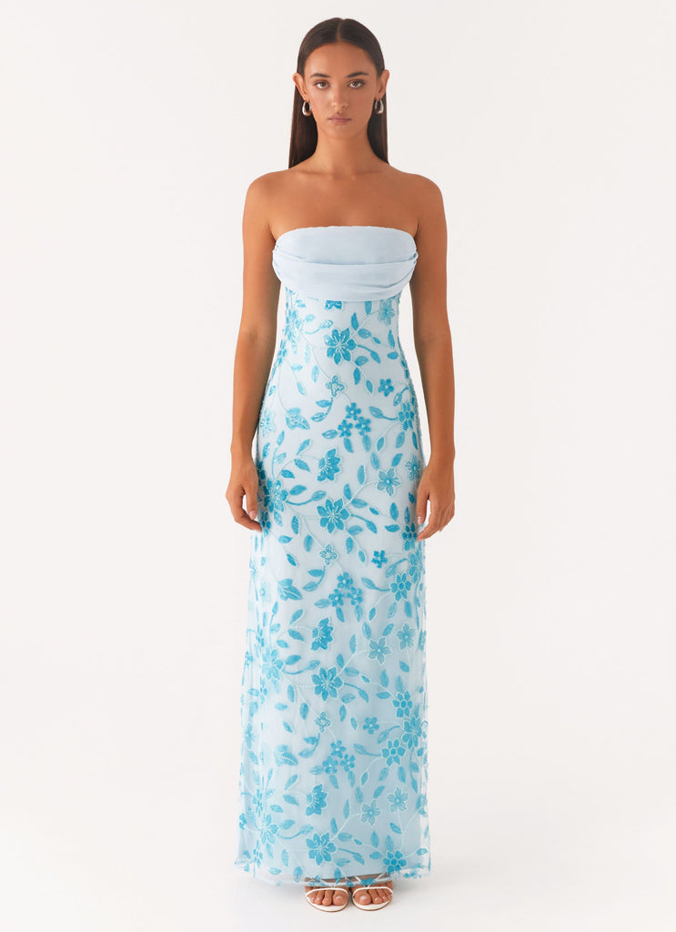 Peppermayo Peppermayo Exclusive - Prism Beaded Maxi Dress - Blue