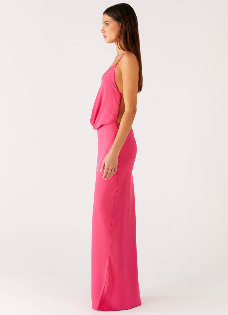 Peppermayo Peppermayo Exclusive - Pure Heart Cowl Maxi Dress - Fuchsia