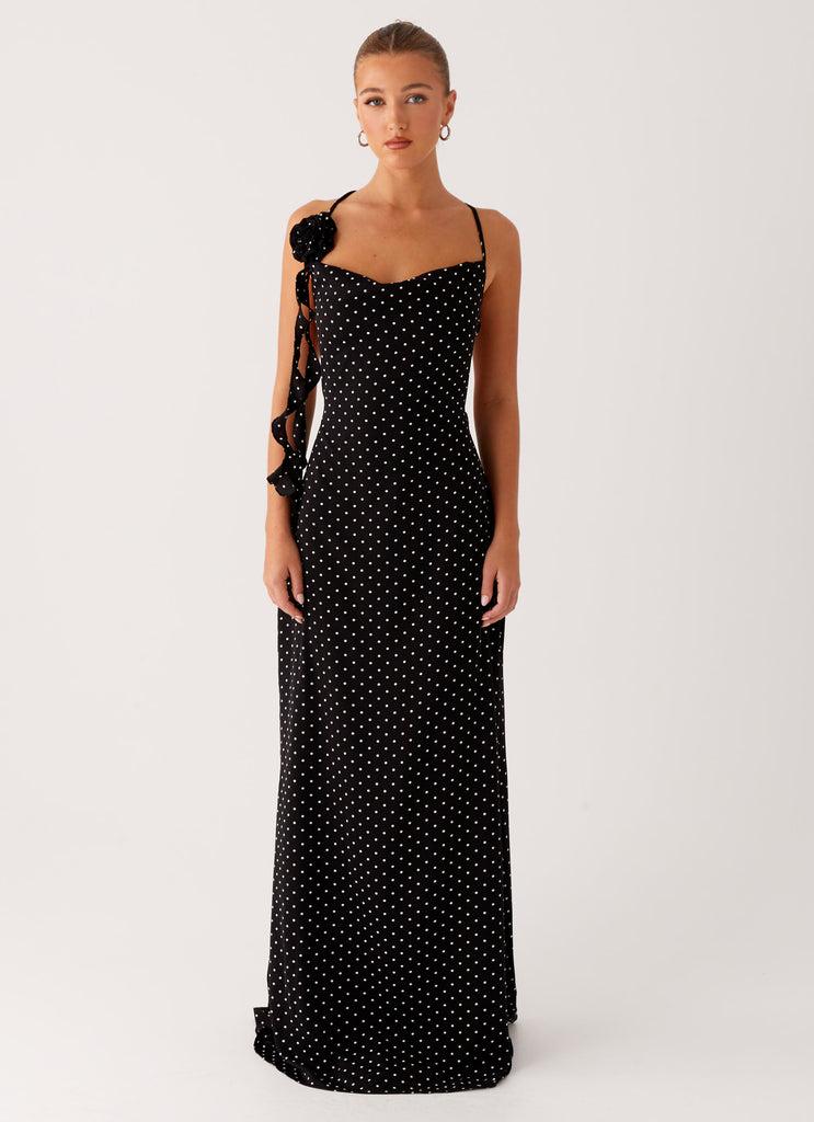 Peppermayo Peppermayo Exclusive - Purely Maxi Dress - Black Polka Dot