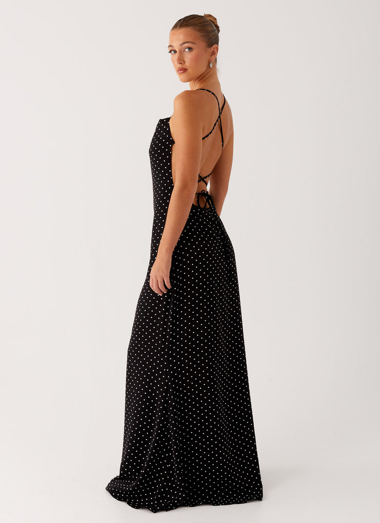 Peppermayo Peppermayo Exclusive - Purely Maxi Dress - Black Polka Dot