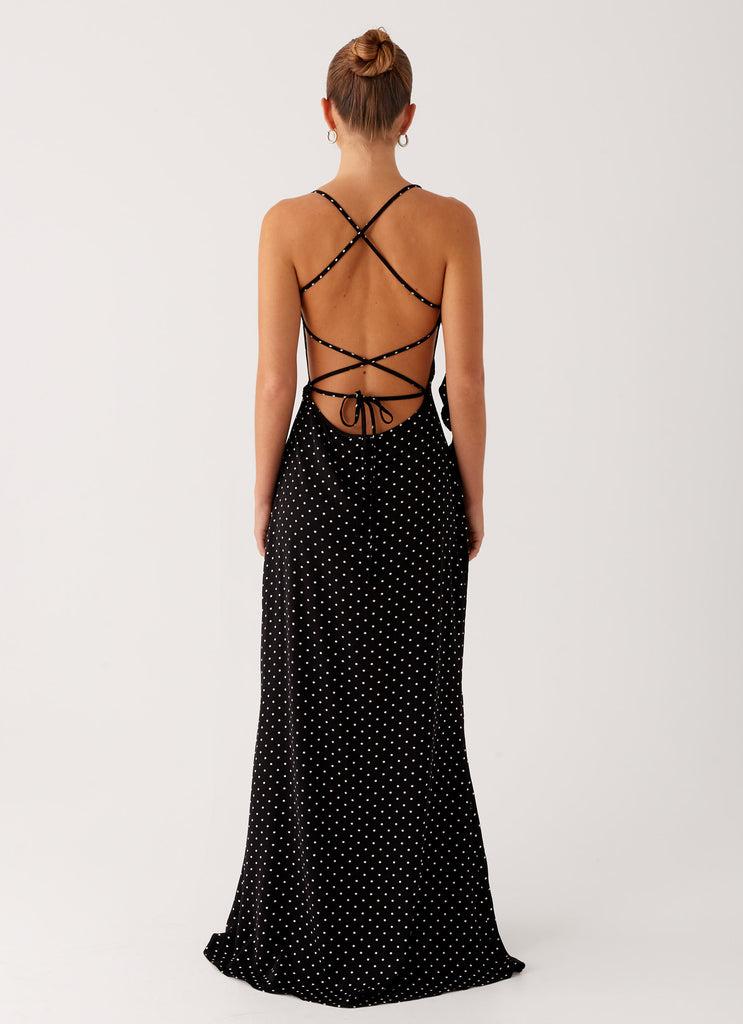 Peppermayo Peppermayo Exclusive - Purely Maxi Dress - Black Polka Dot