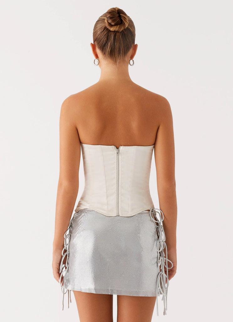 Peppermayo Peppermayo Exclusive - Radar Satin Corset - Ivory