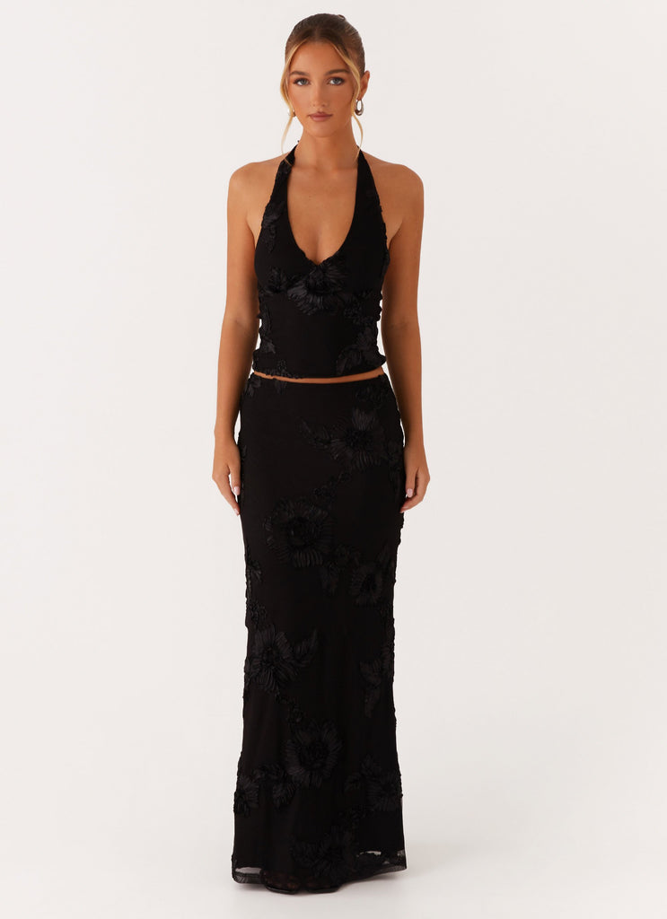 Peppermayo Peppermayo Exclusive - Radiate Halterneck Top - Black