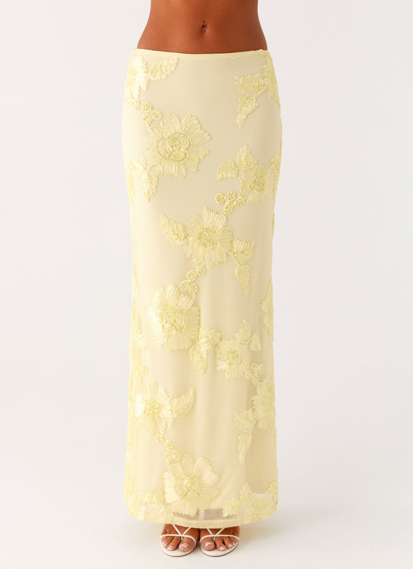 peppermayo Peppermayo Exclusive - Radiate Maxi Skirt - Yellow