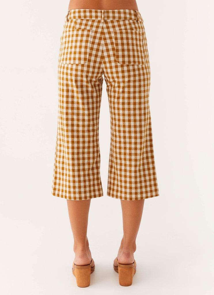Peppermayo Peppermayo Exclusive - Radley Capri Pants - Brown Gingham