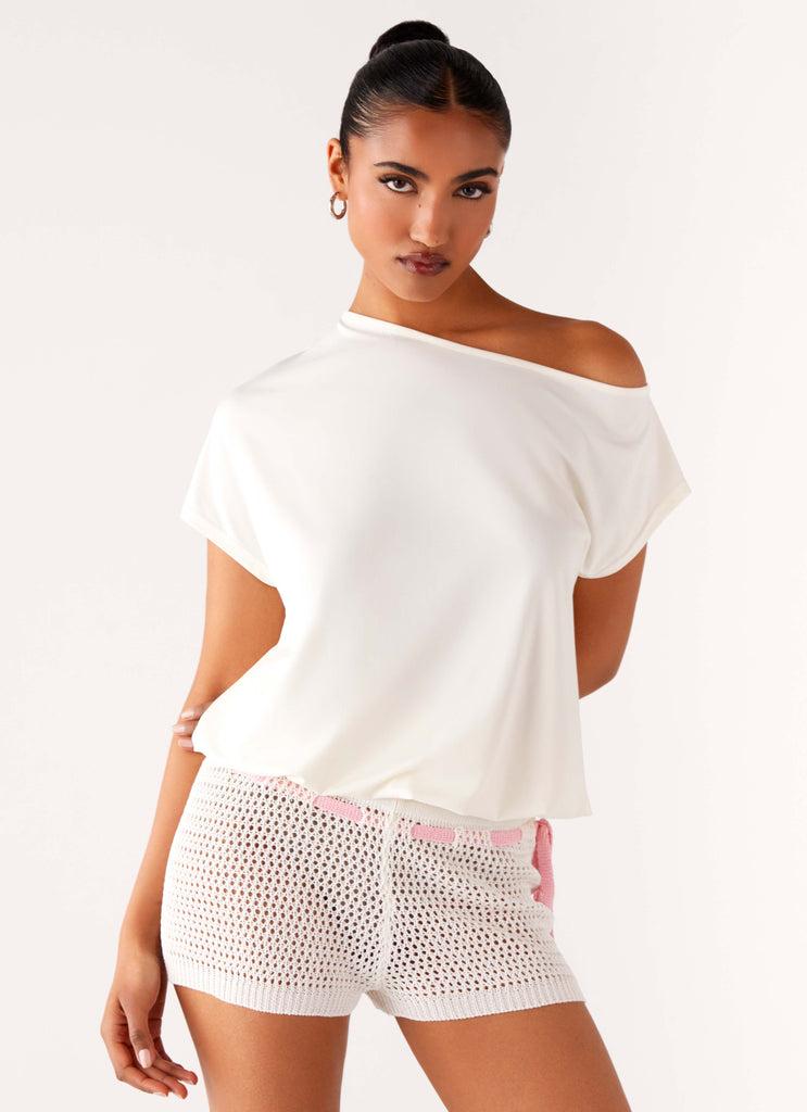 Peppermayo Peppermayo Exclusive - Raeni Off Shoulder Top - Ivory