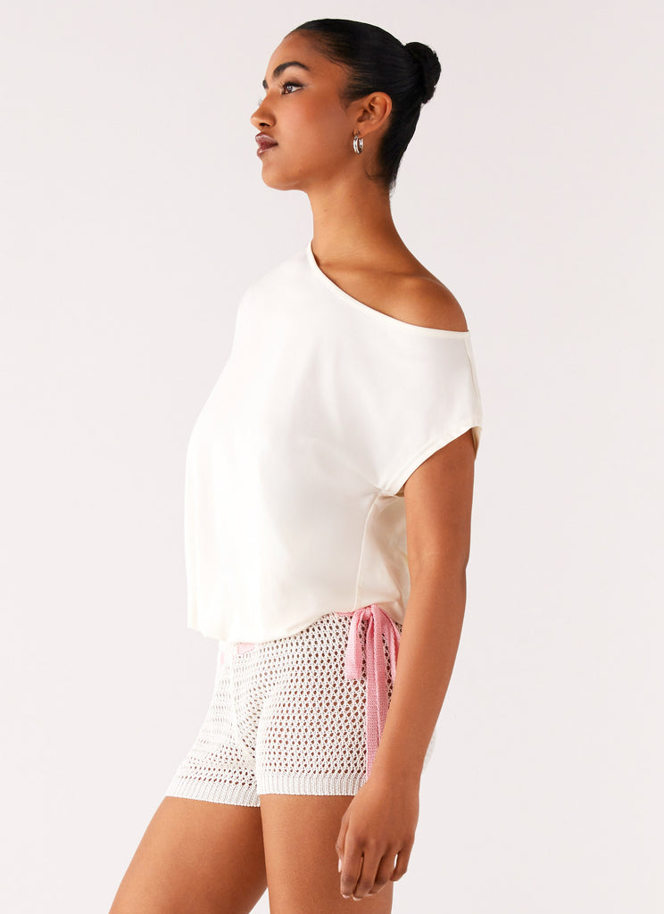 Peppermayo Peppermayo Exclusive - Raeni Off Shoulder Top - Ivory
