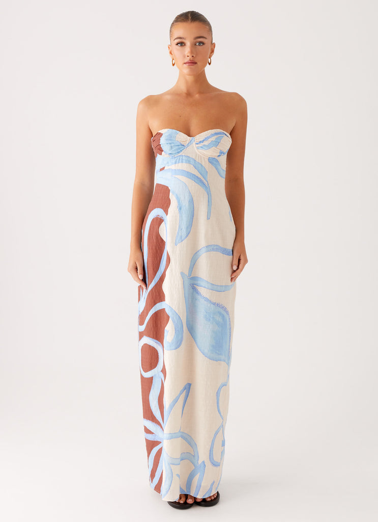 Peppermayo Peppermayo Exclusive - Raiden Maxi Dress - Bloom Wave Print
