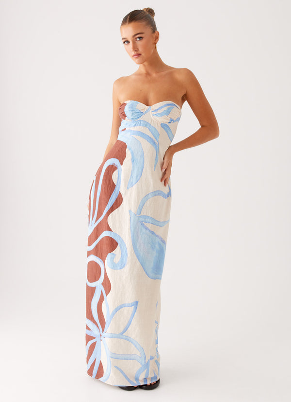 peppermayo Peppermayo Exclusive - Raiden Maxi Dress - Bloom Wave Print