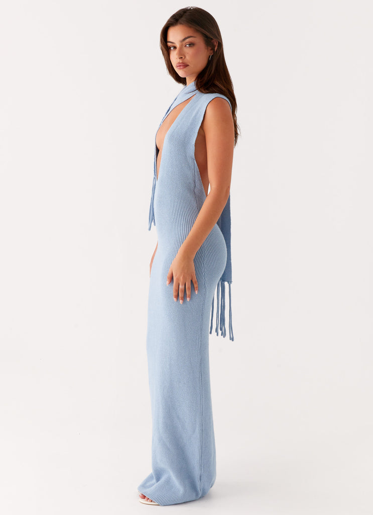 Peppermayo Peppermayo Exclusive - Raine Knit Maxi Dress - Blue
