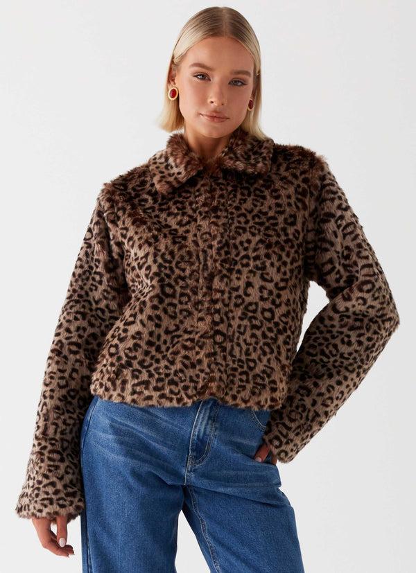 peppermayo Peppermayo Exclusive - Raleigh Fur Jacket - Leopard