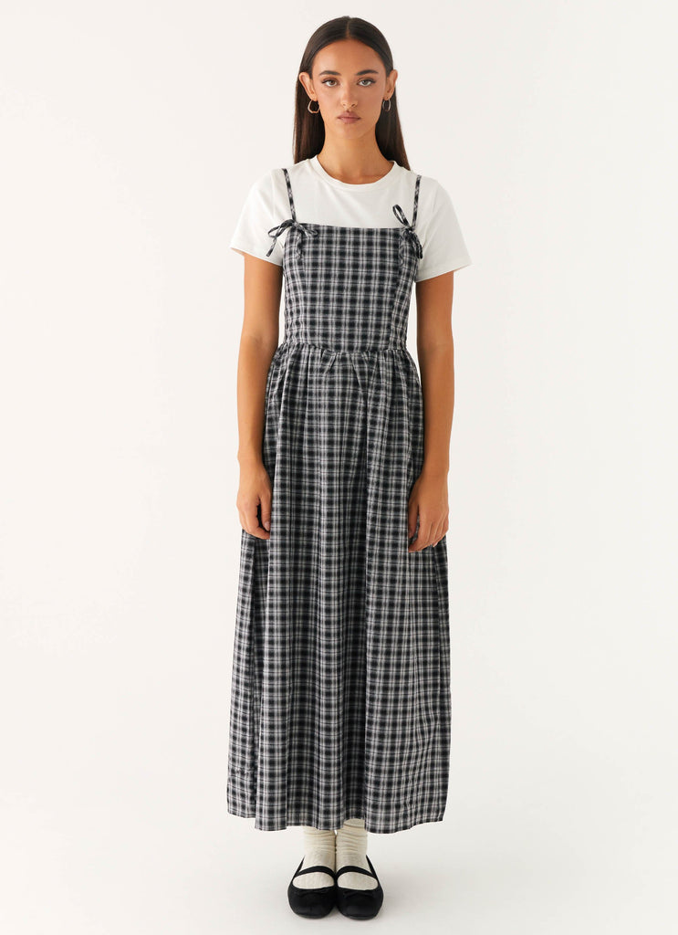 Peppermayo Peppermayo Exclusive - Ramsey Midi Dress - White Black Check
