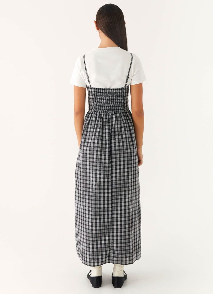 Peppermayo Peppermayo Exclusive - Ramsey Midi Dress - White Black Check