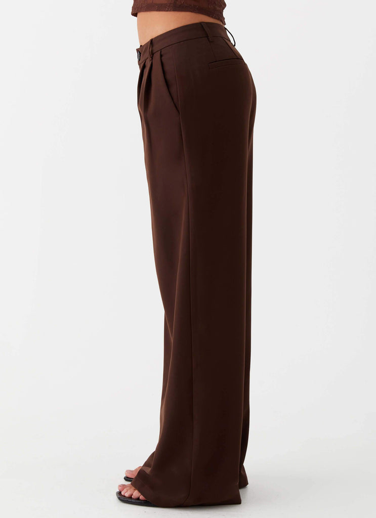 Peppermayo Peppermayo Exclusive - Ravenscroft Suit Pants - Dark Chocolate