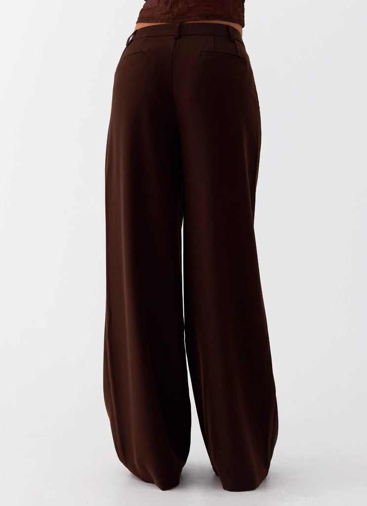 Peppermayo Peppermayo Exclusive - Ravenscroft Suit Pants - Dark Chocolate