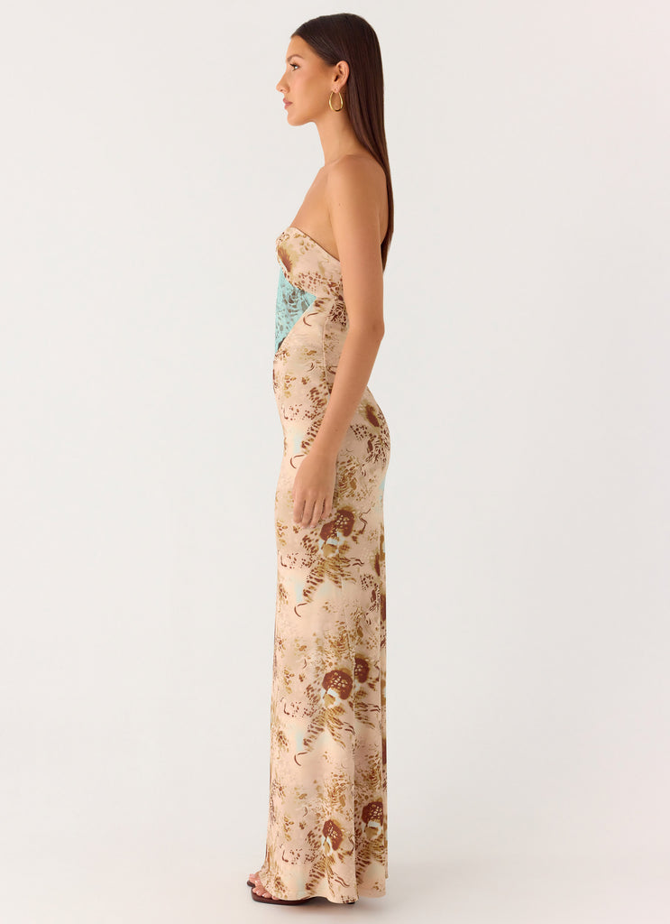 Peppermayo Peppermayo Exclusive - React Strapless Maxi Dress - Desert Blur