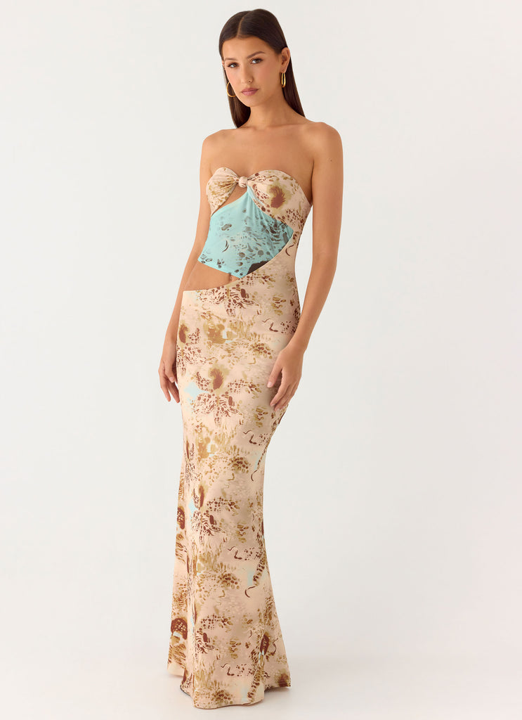 Peppermayo Peppermayo Exclusive - React Strapless Maxi Dress - Desert Blur