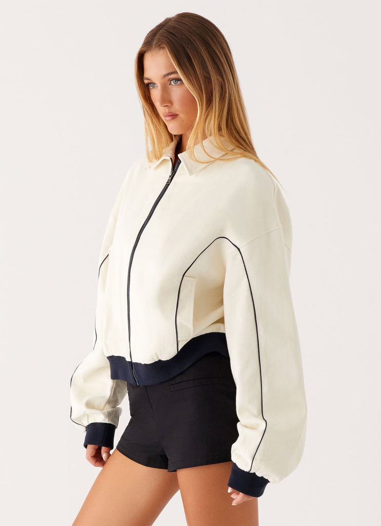 Peppermayo Peppermayo Exclusive - Reese Bomber Jacket - White