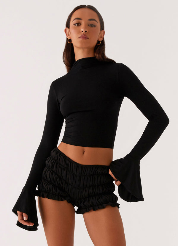 peppermayo Peppermayo Exclusive - Reggie Long Sleeve Top - Black