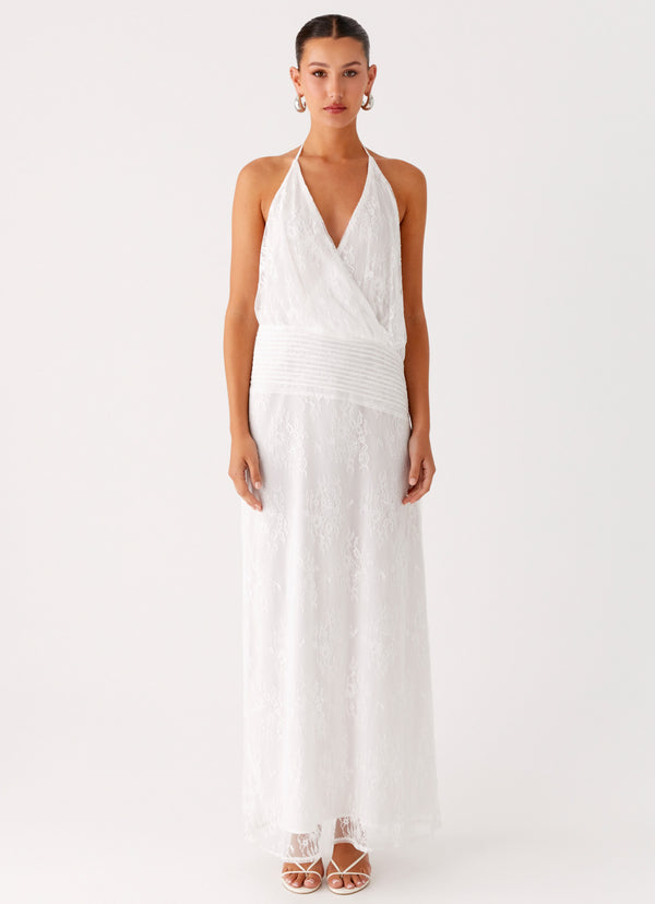 peppermayo Peppermayo Exclusive - Reinhart Halter Maxi Dress - White
