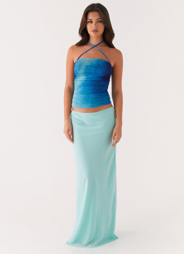 Peppermayo Peppermayo Exclusive - Remedy Halter Top - Blue Tie Dye