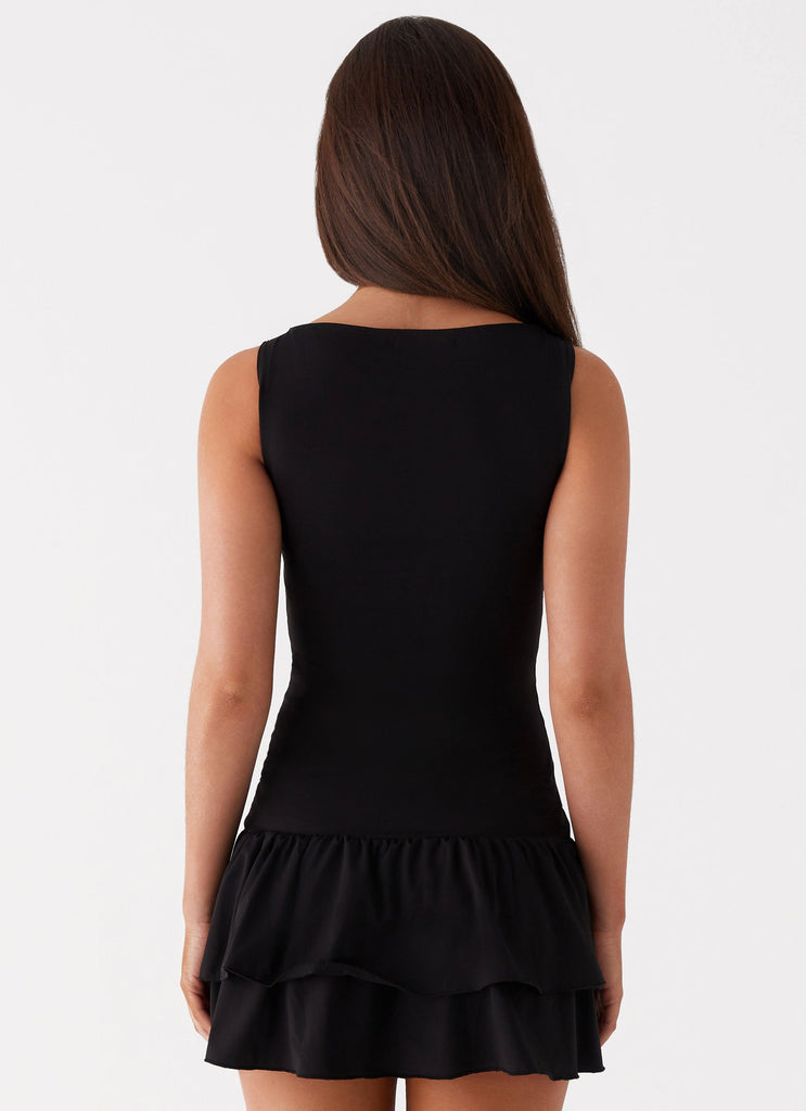 Peppermayo Peppermayo Exclusive - Rhiannon Frill Mini Dress - Black