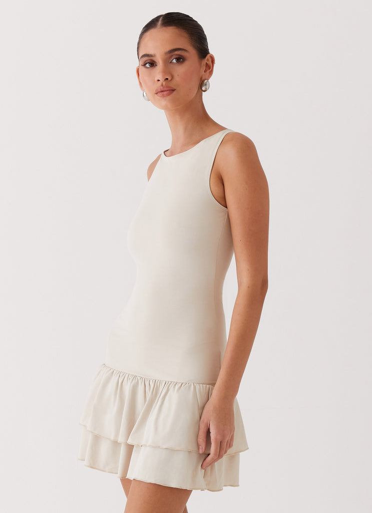 Peppermayo Peppermayo Exclusive - Rhiannon Frill Mini Dress - Ivory