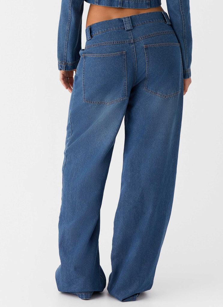 Peppermayo Peppermayo Exclusive - Ride Elegant Baggy Jeans - Vintage Blue Wash