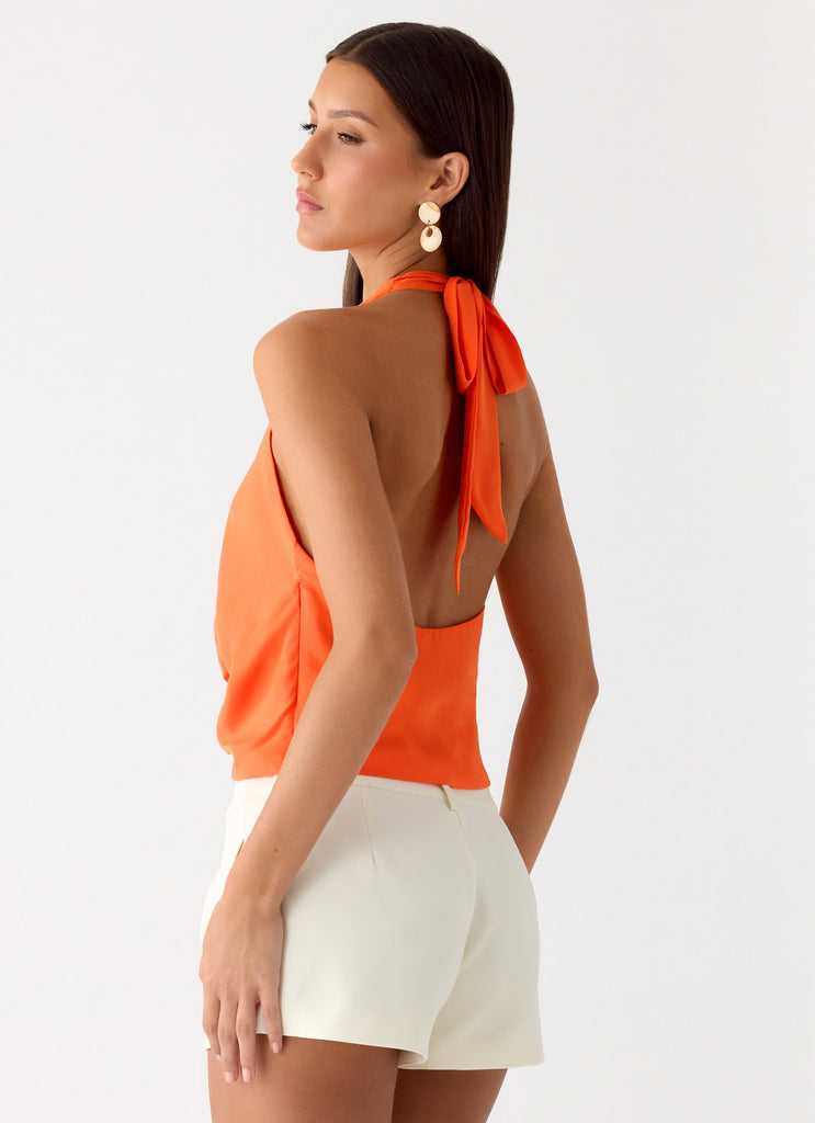 Peppermayo Peppermayo Exclusive - Right Back Halter Top - Orange