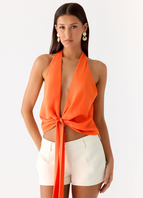peppermayo Peppermayo Exclusive - Right Back Halter Top - Orange