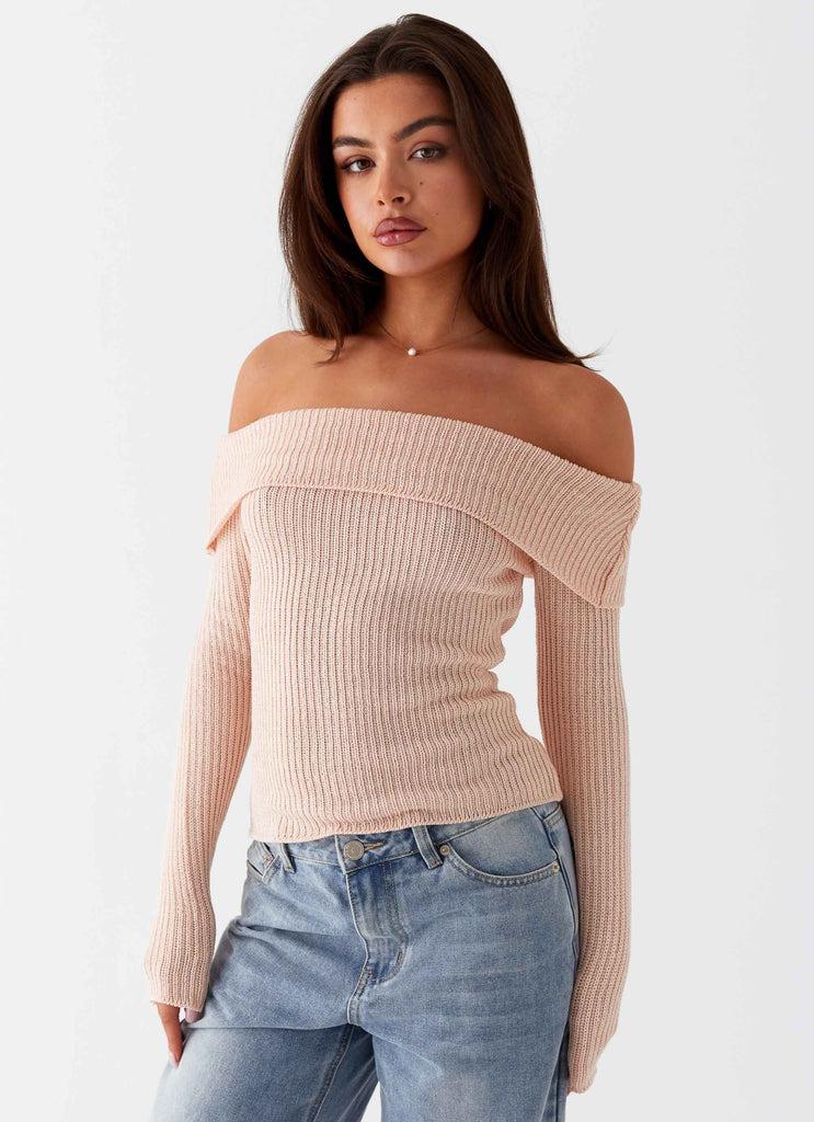Peppermayo Peppermayo Exclusive - Rina Long Sleeve Knit Top - Blush