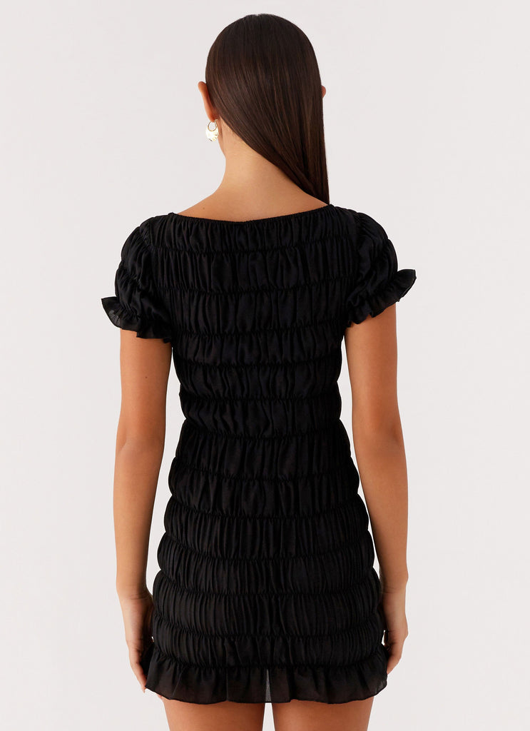 Peppermayo Peppermayo Exclusive - Rita Ruched Mini Dress - Black