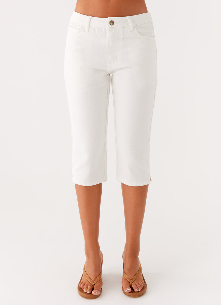 Peppermayo Peppermayo Exclusive - Rocco Denim Capri Pants - Off White